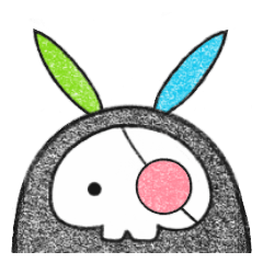 [LINEスタンプ] Eyepatch Bunny Oddly