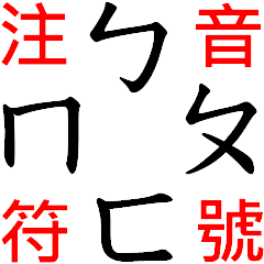 [LINEスタンプ] Mandarin Phonetic Symbol Zhuyin BoPoMoFoの画像（メイン）