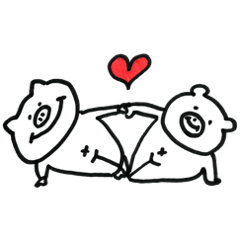 [LINEスタンプ] しろいぶたさんとおともだち