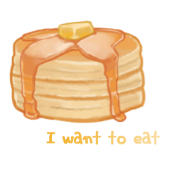 [LINEスタンプ] I want to eat sweets (English)