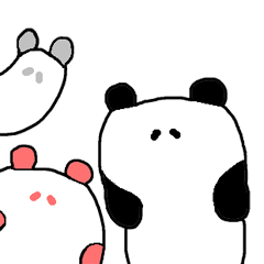 [LINEスタンプ] パパパンダ ママパンダ おやこぱんだ