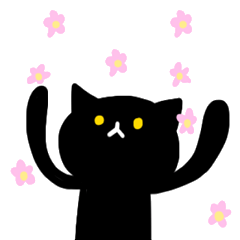 [LINEスタンプ] My Dear Black cat 2の画像（メイン）