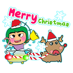 [LINEスタンプ] Yumi Keda.17Merry Christmas.