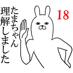 [LINEスタンプ] たまちゃんが使う面白名前スタンプ18