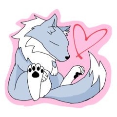 [LINEスタンプ] おおかみがぉー