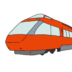 [LINEスタンプ] 楽しいオレンジ色の電車！