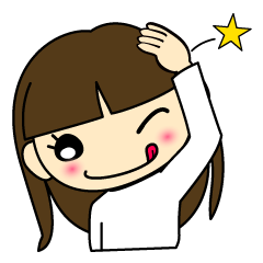 [LINEスタンプ] 長い髪のお茶目な女の子