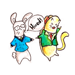 [LINEスタンプ] The hotdog cat