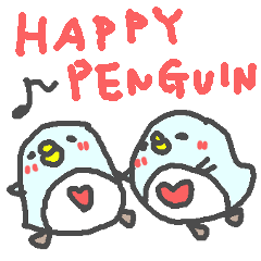 [LINEスタンプ] 英語の幸せペンギンさん2の画像（メイン）