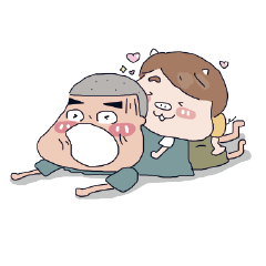 [LINEスタンプ] Bacon wood fish couple map