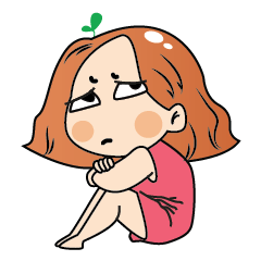 [LINEスタンプ] Angry and Sad Girl