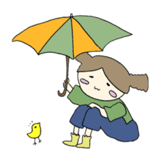 [LINEスタンプ] のんきな女の子