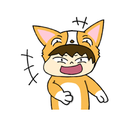 [LINEスタンプ] Corgi XIAO LAI is not a human-move