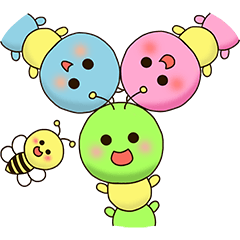 [LINEスタンプ] Cute Caterpillar (Chinese)