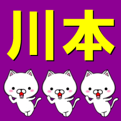 [LINEスタンプ] 超★川本(かわもと・カワモト)なネコ