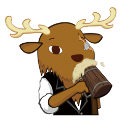 [LINEスタンプ] Love to drink - Daddy Deer