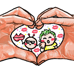 [LINEスタンプ] Just for you (The Hand and the boy)