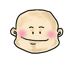 [LINEスタンプ] bald boy and a cute girl