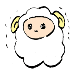 [LINEスタンプ] ふるえる羊