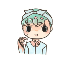 [LINEスタンプ] mint hair boy: phantom