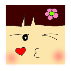 [LINEスタンプ] Love flower girl