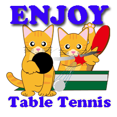 [LINEスタンプ] 可愛い猫キャラの卓球で使えるスタンプですの画像（メイン）