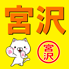 [LINEスタンプ] 超★宮沢(みやざわ・みやさわ)なネコ