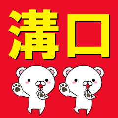 [LINEスタンプ] 超★溝口(みぞぐち・みぞくち)なクマの画像（メイン）