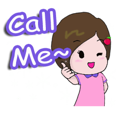 [LINEスタンプ] A cute little girl talking