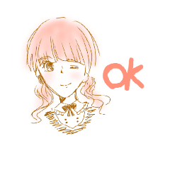 [LINEスタンプ] オリキャラ女の子