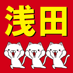 [LINEスタンプ] 超★浅田(あさだ・アサダ)なネコの画像（メイン）