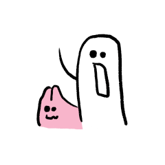 [LINEスタンプ] つかいやすい白いやつ