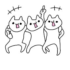 [LINEスタンプ] 荒ぶるねこ