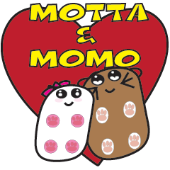 [LINEスタンプ] Motta and Momo in Love！