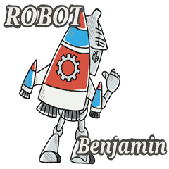 [LINEスタンプ] ROBOT Benjamin