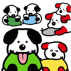 [LINEスタンプ] ざぶとんパンダいぬの画像（メイン）