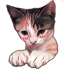 [LINEスタンプ] Three-color cat~Lara