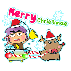 [LINEスタンプ] Sanoko Hane.17Merry Christmas.