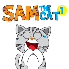 [LINEスタンプ] SAM THE CAT 1の画像（メイン）