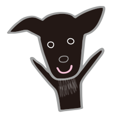 [LINEスタンプ] 和犬ミックスの黒ワンコ『福』くん！