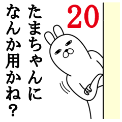 [LINEスタンプ] たまちゃんが使う面白名前スタンプ20