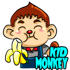 [LINEスタンプ] kid monkey