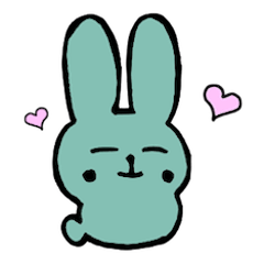 [LINEスタンプ] 緑のねむウサギ