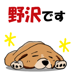 [LINEスタンプ] 野沢さんが使う名前スタンプ・子犬イラストの画像（メイン）