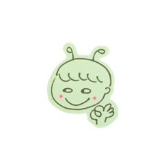 [LINEスタンプ] 宇宙人みどりちゃん