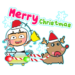 [LINEスタンプ] Mena Shiba.17Merry Christmas.