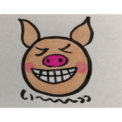 [LINEスタンプ] Pig face！