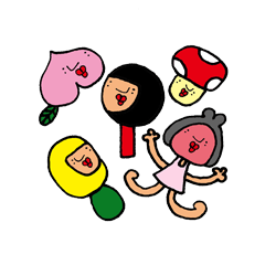 [LINEスタンプ] こけしのとみ子 と ゆかいな仲間達