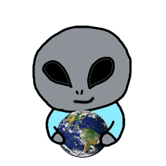 [LINEスタンプ] 地球へようこそ宇宙人