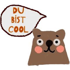 [LINEスタンプ] Bear love you so much (Deutsch)